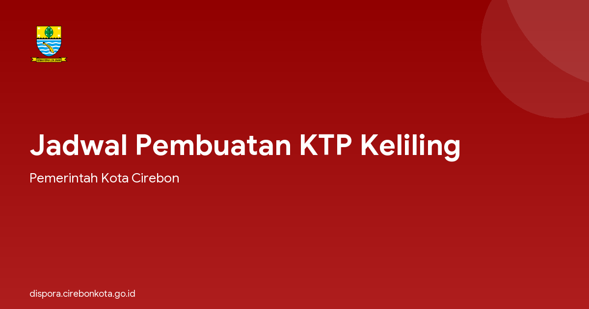 Jadwal Pembuatan KTP Keliling