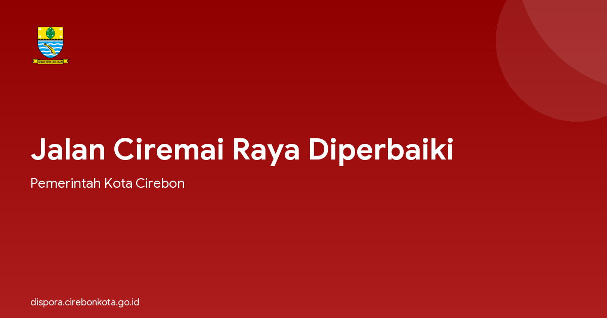 Jalan Ciremai Raya Diperbaiki