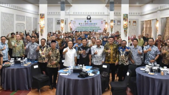 Perwakilan Dinas Pemuda dan Olahraga Kota Cirebon menghadiri Rapat Koordinasi Penjelasan Teknis Penyelenggaraan PORSENITAS XIII dan Pameran Produk Unggulan Daerah se-KUNCI BERSAMA tahun 2026
