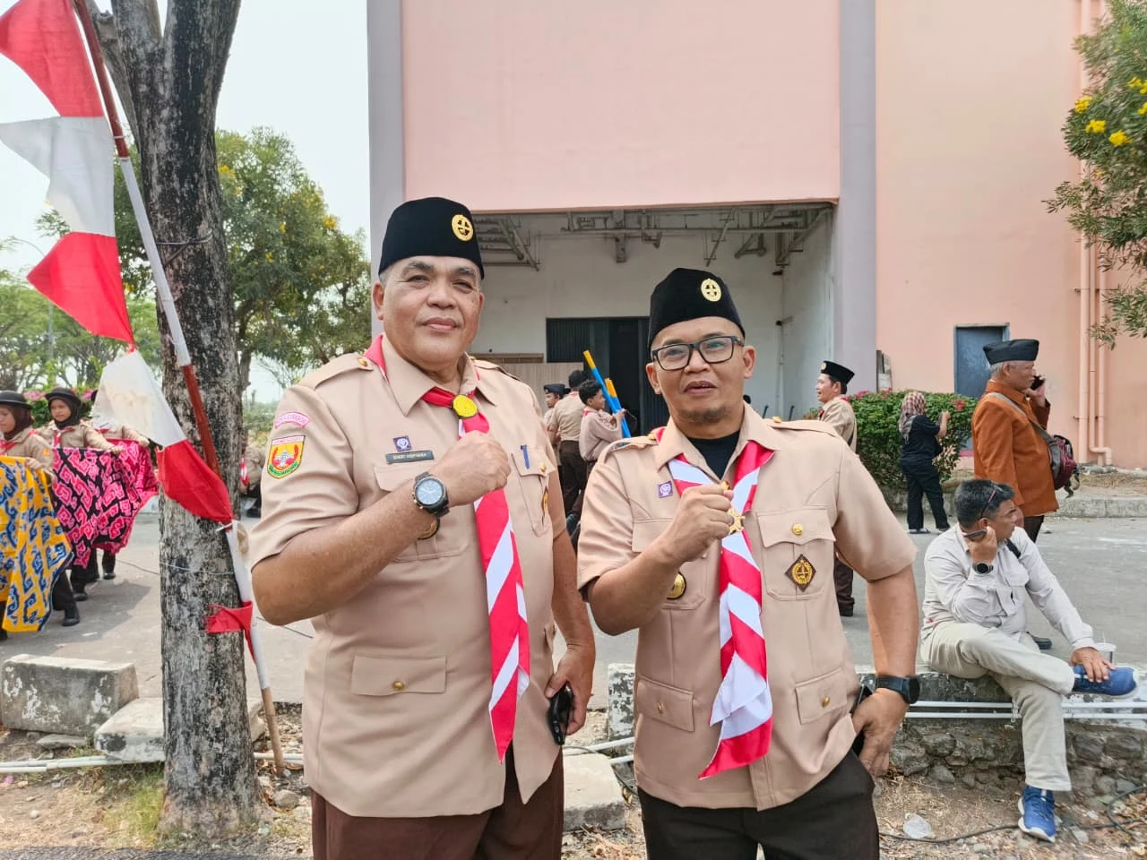 DISPORA Kota Cirebon menghadiri Apel Besar Peringatan Hari Pramuka ke-65 Tingkat Kwarcab Gerakan Pramuka Kota Cirebon
